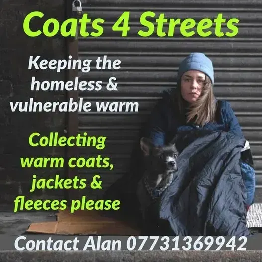 coats 4 streets poster - contact Alan 07731369942