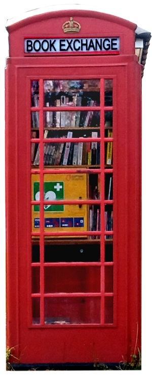 image of the book exchange phone booth at Marlbrook