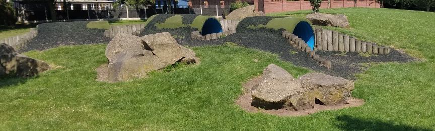 Tunnels at the play area - Lickey End