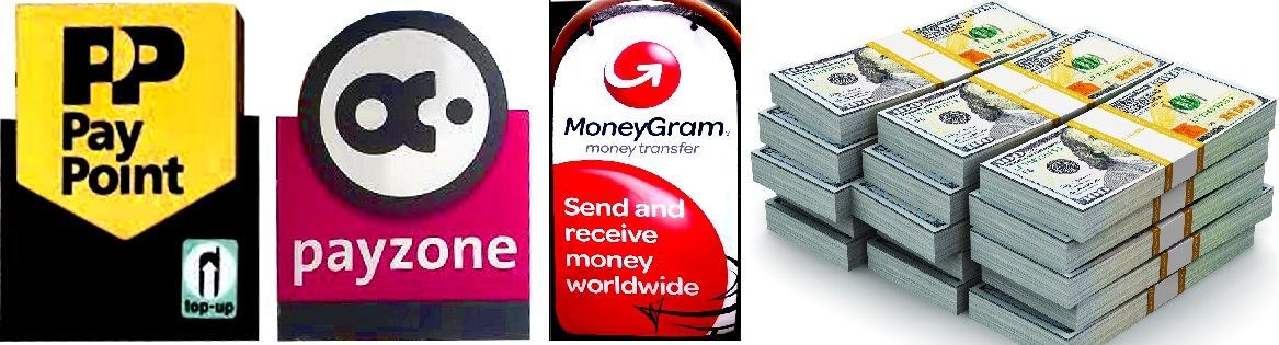 image with logos of several money service providers