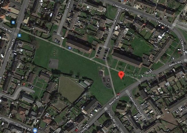 Beech Road Play Area - satellite view