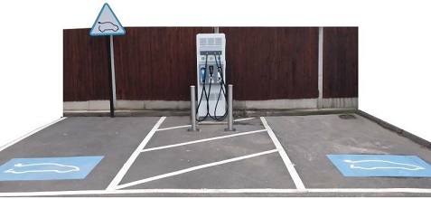Charge point at Catshill car park